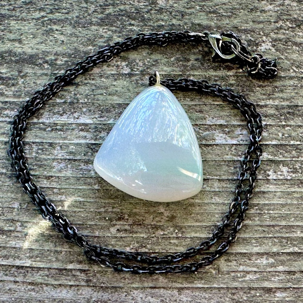 Vintage Tumbled Agate Slab Necklace